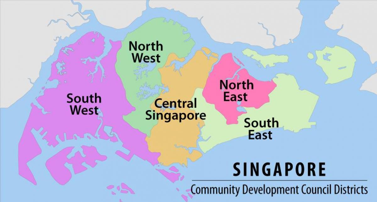 מפת סינגפור באזור