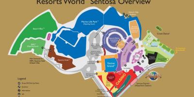 אתרי הנופש של העולם Sentosa מפה