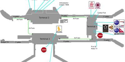 מפה של נמל התעופה סינגפור