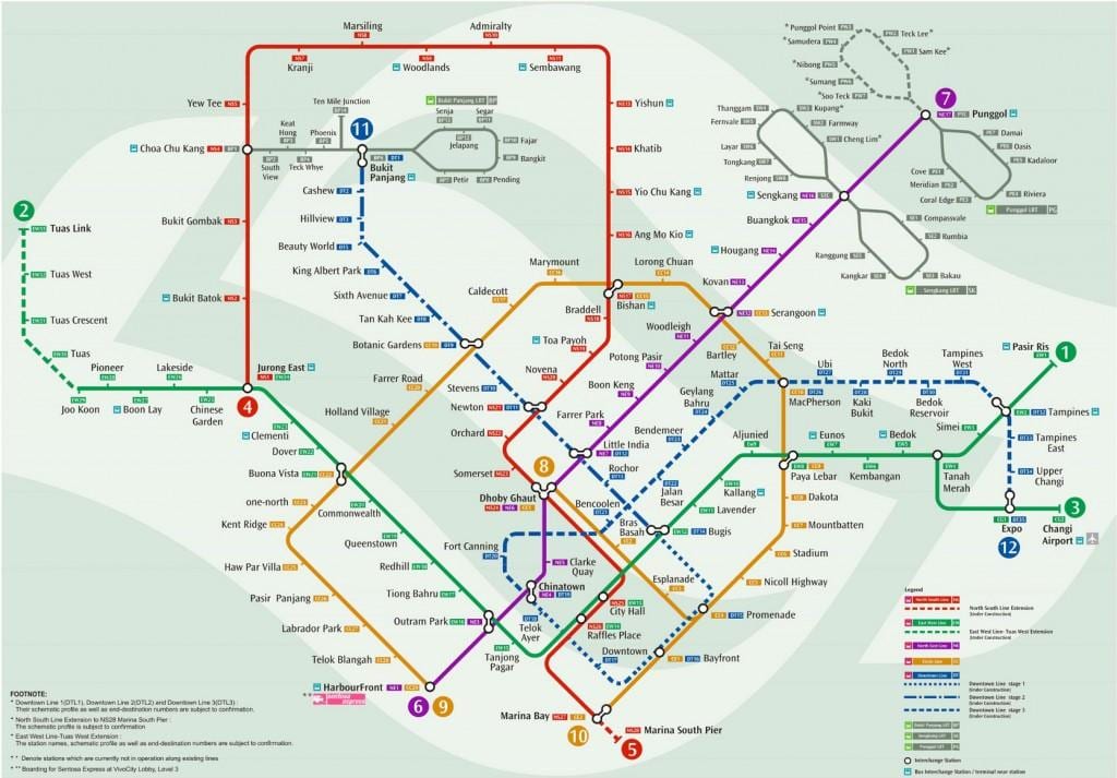mtr station מפת סינגפור