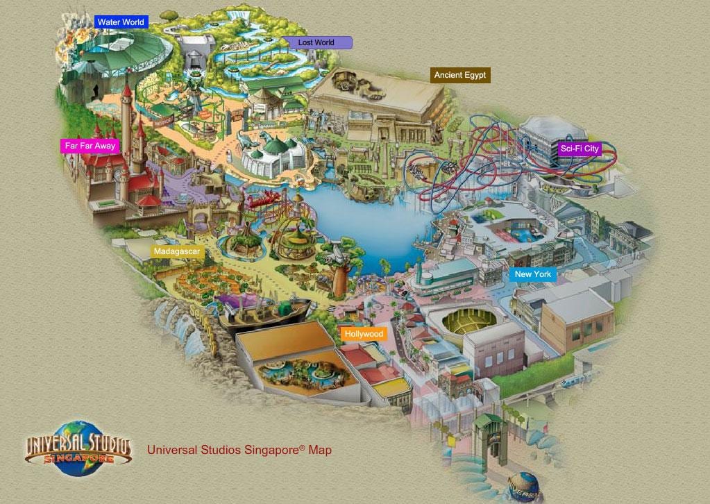 אתרי הנופש של העולם sentosa מפה