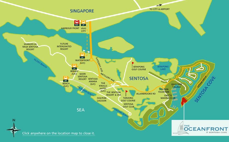 מפה של sentosa