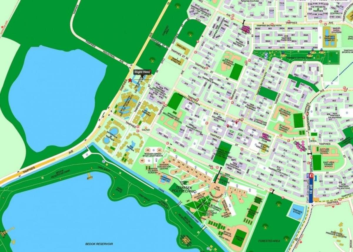 מפה של tampines סינגפור