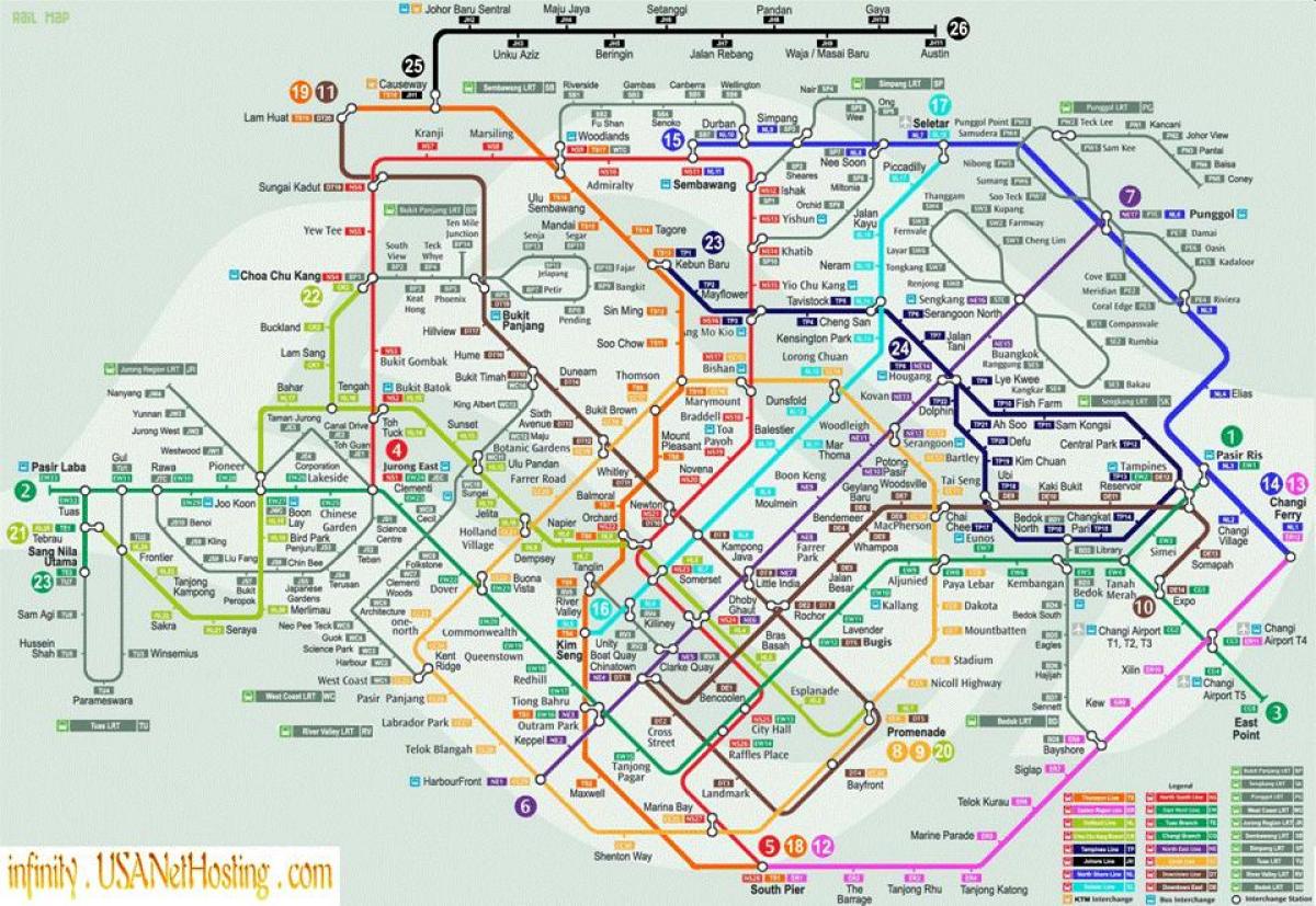 מפת סינגפור תחבורה