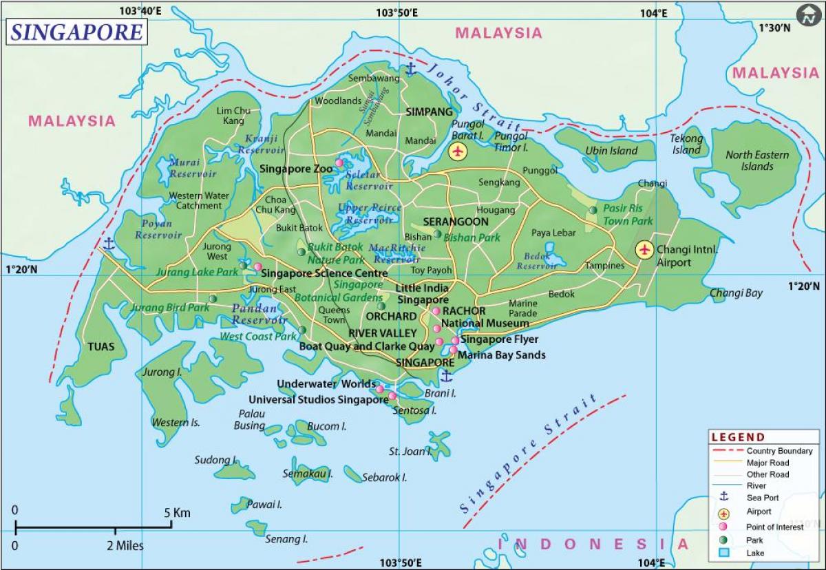 מפה של העיר סינגפור