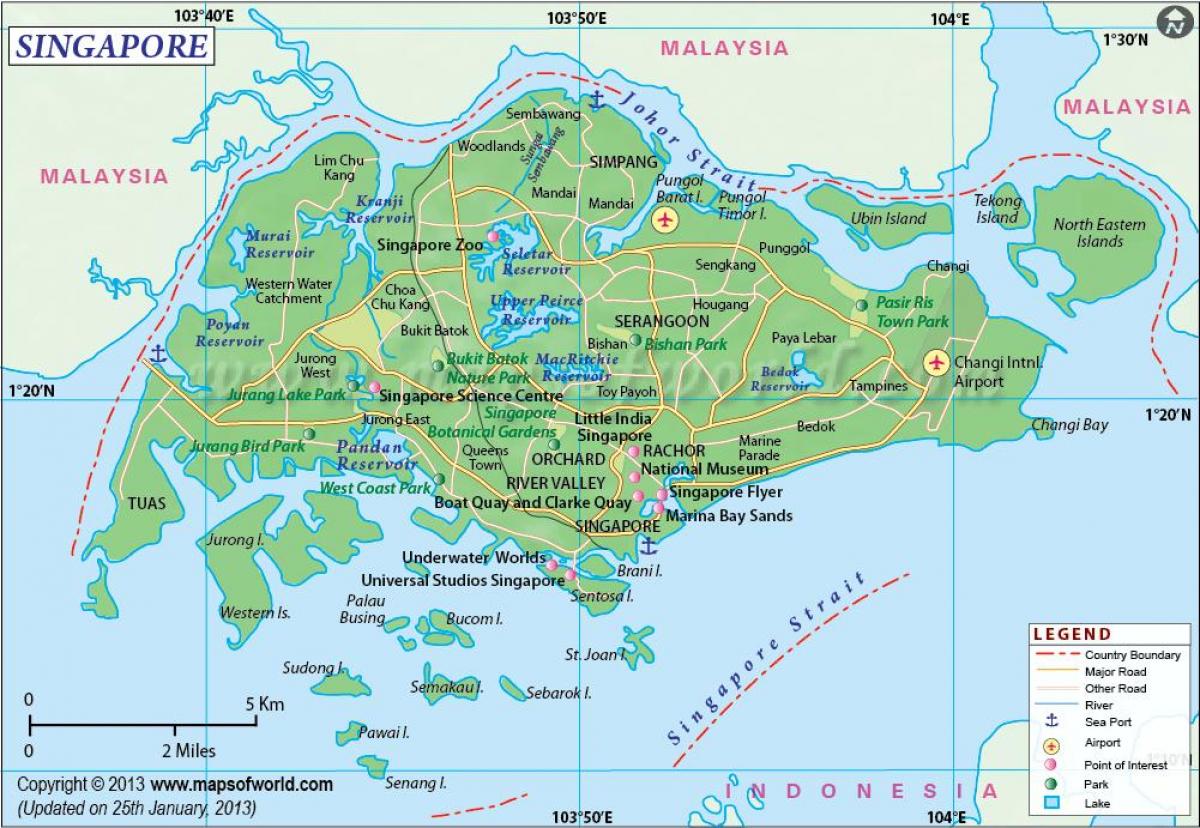 סינגפור במפה
