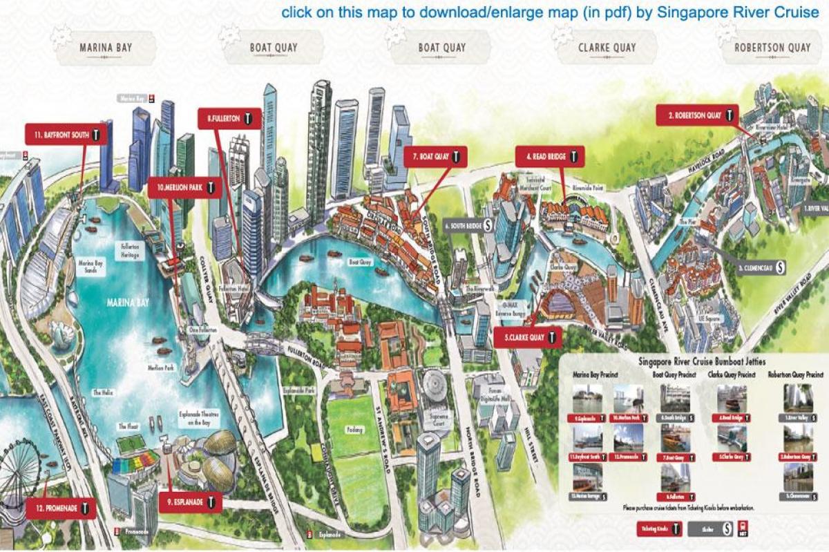 מפת סינגפור שייט בנהר