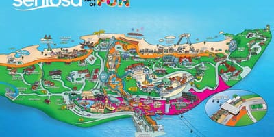 מפה של האי sentosa