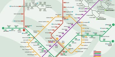 Mrt מערכת מפת סינגפור