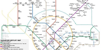 סינגפור mrt מערכת מפה